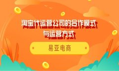 <b>淘寶代運營公司的合作模式與運營方式</b>